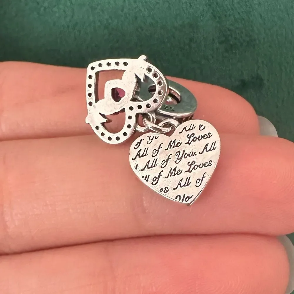 NWOT Mom Heart Pink Silver Pandora FIT Charm